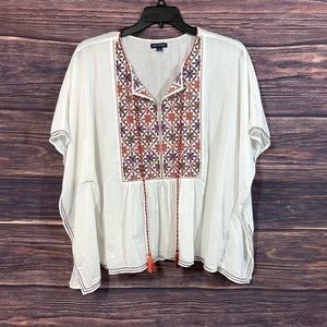 EUC Max Edition Embroidered Boho Top | Size Large